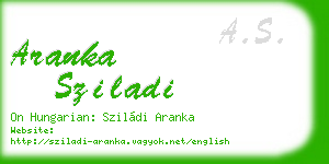 aranka sziladi business card